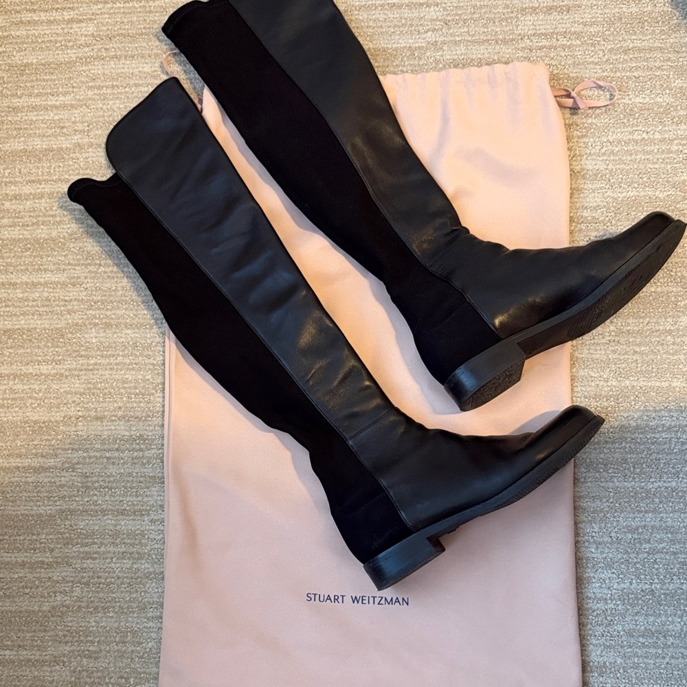 Stuart Weitzman 5050 Black Over-the-Knee Boots